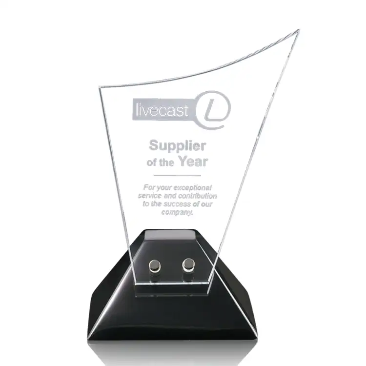Paloma Starfire Crystal Award on Piano-Finish Base #2