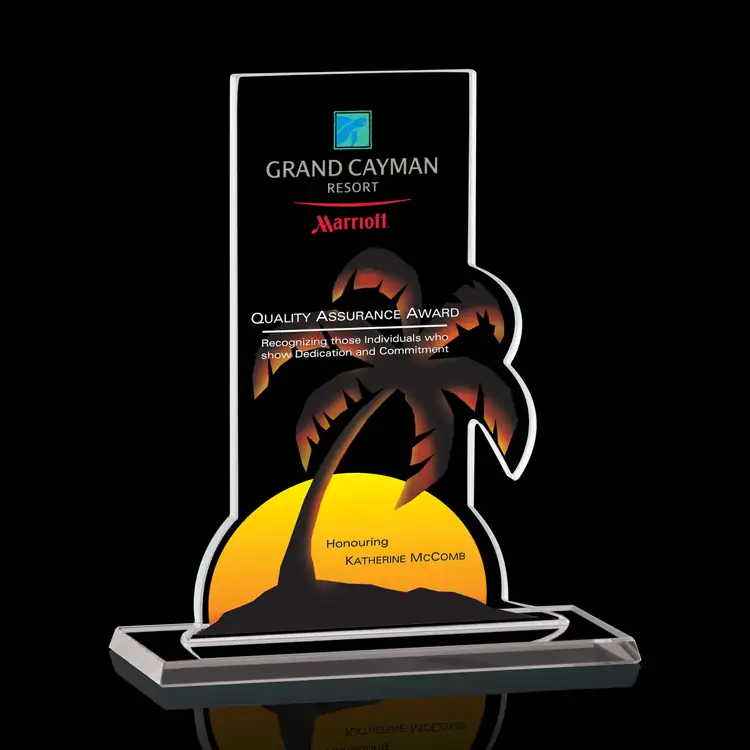 Prestige Glass Paradise Starfire Crystal Award - Multicolor
