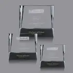 Trophée Paramount en cristal optique sur socle de granit noir