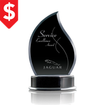 Trophée Parkhill Flame en cristal Starfire noir - Gravure