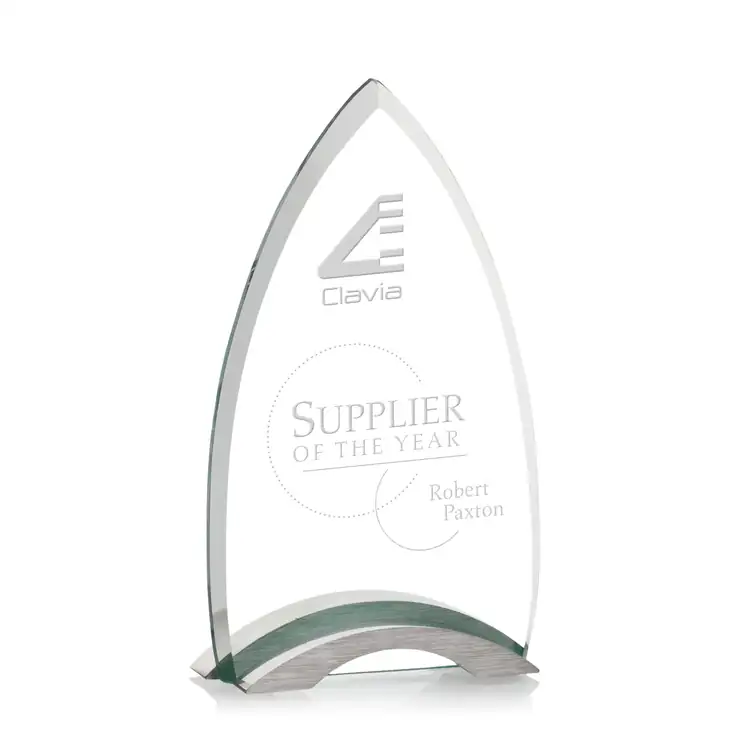 Patterson Jade Crystal Award - Deep Etch #3