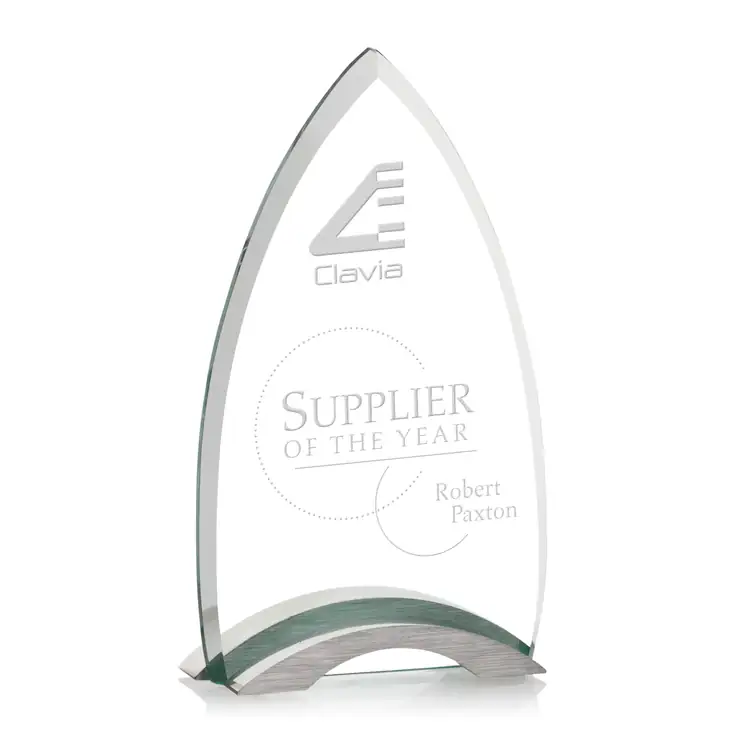 Patterson Jade Crystal Award - Deep Etch #4