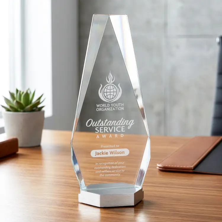 Trophée Paulson en cristal Starfire - Gravure #3