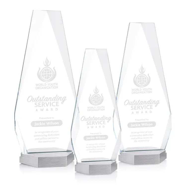 Trophée Paulson en cristal Starfire - Gravure