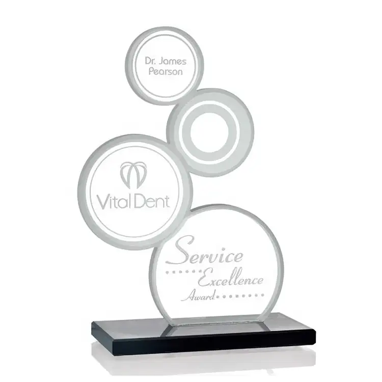Paxton Waterjet-Cut Starfire Crystal Award