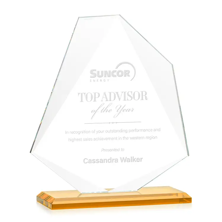 Trophée Picton en cristal Starfire - Gravure #2