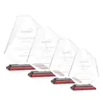 Trophée Picton en cristal Starfire sur socle fini bois de rose - Gravure
