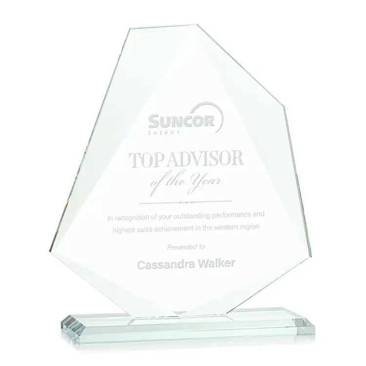 Picton Jade Glass Award - Deep Etch #2