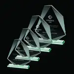 Trophée Picton en verre jade - Gravure