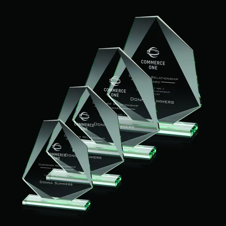 Picton Jade Glass Award - Deep Etch