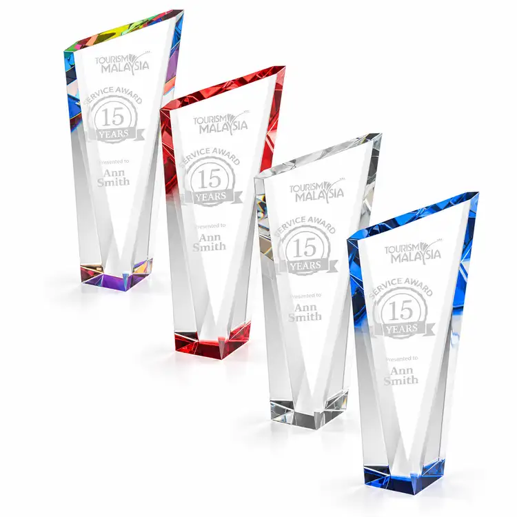 Plymouth Award - Optical Crystal - Engraved