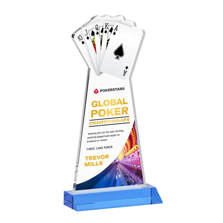Trophée Poker en cristal Starfire - Multicolore #10