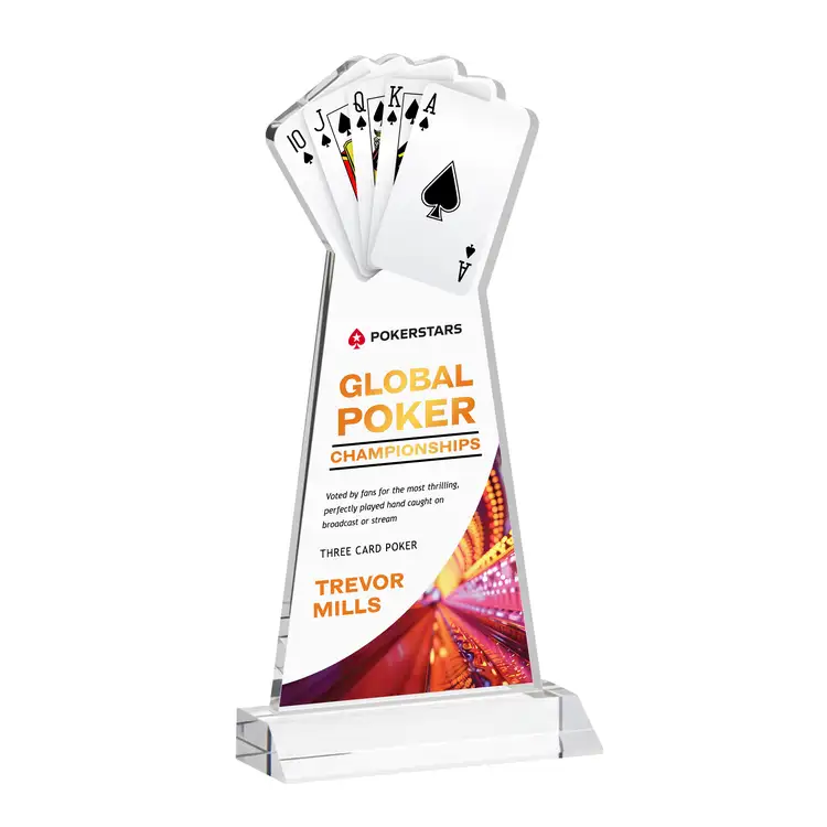 Trophée Poker en cristal Starfire - Multicolore #2