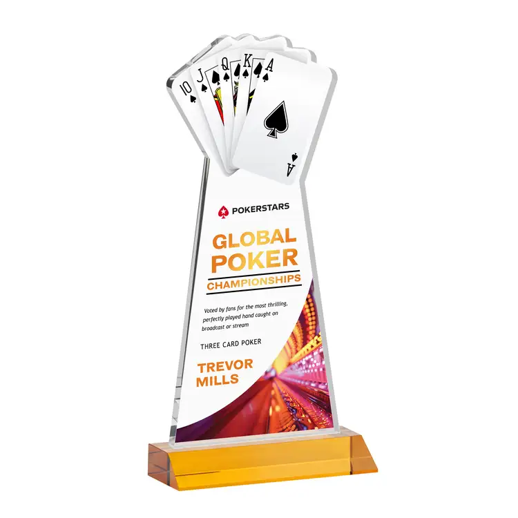 Trophée Poker en cristal Starfire - Multicolore #3