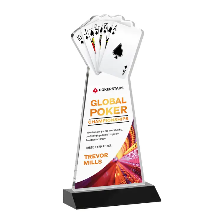 Trophée Poker en cristal Starfire - Multicolore #5