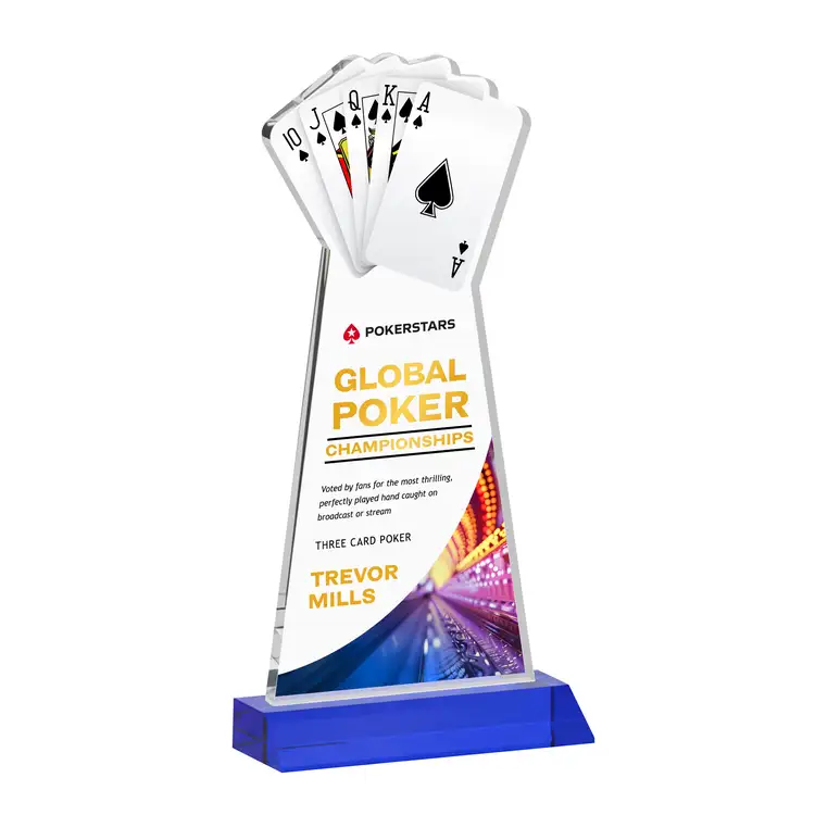 Trophée Poker en cristal Starfire - Multicolore #6