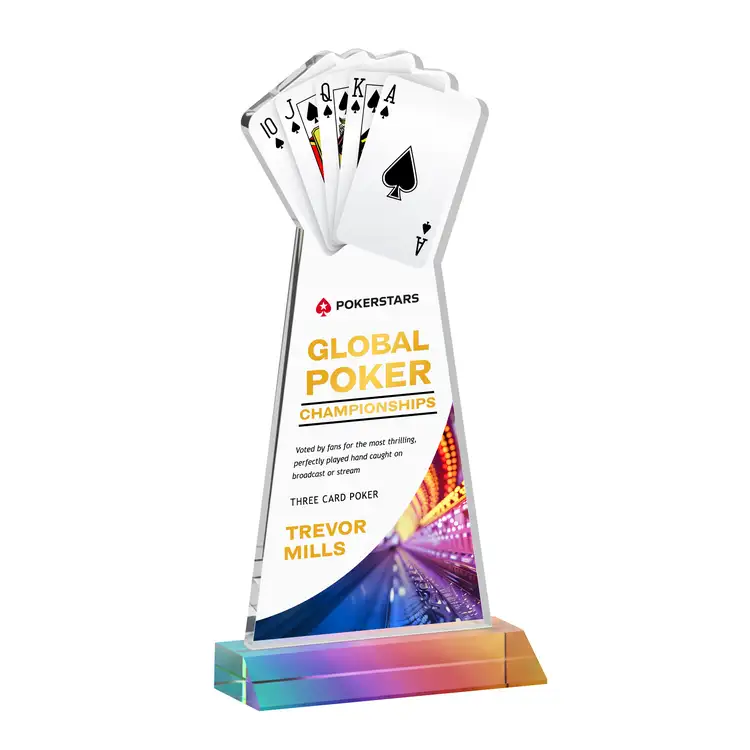 Trophée Poker en cristal Starfire - Multicolore #7