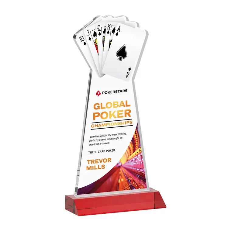 Trophée Poker en cristal Starfire - Multicolore #8