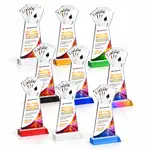 Trophée Poker en cristal Starfire - Multicolore