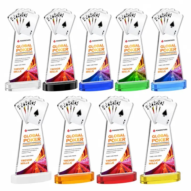 Trophée Poker sur socle Alberton - Multicolore