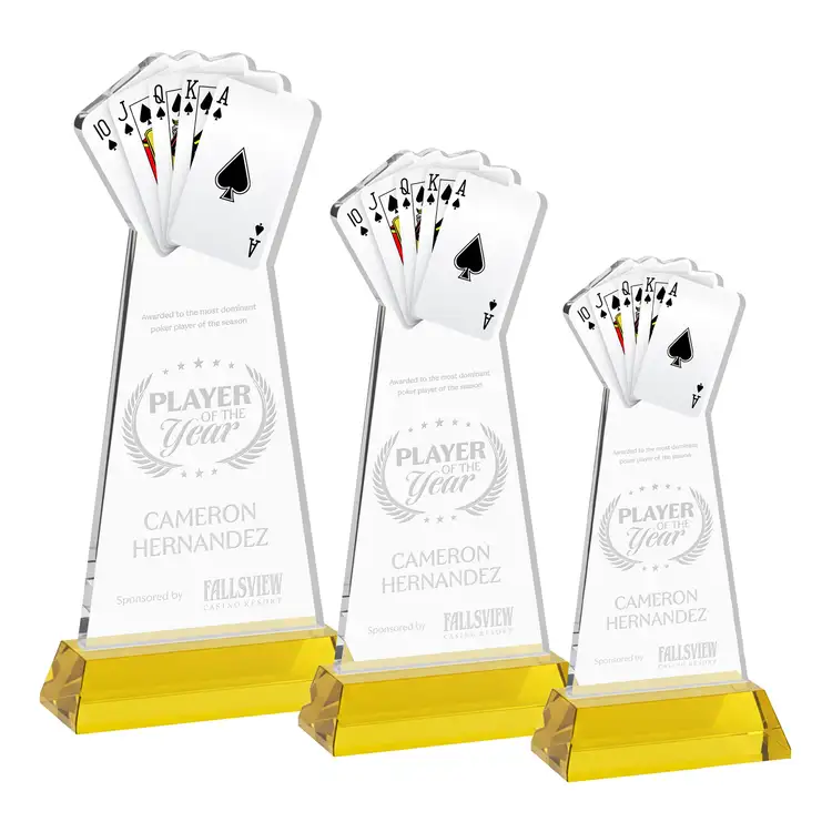 Poker Award on Hartford Base - Deep Etch #11