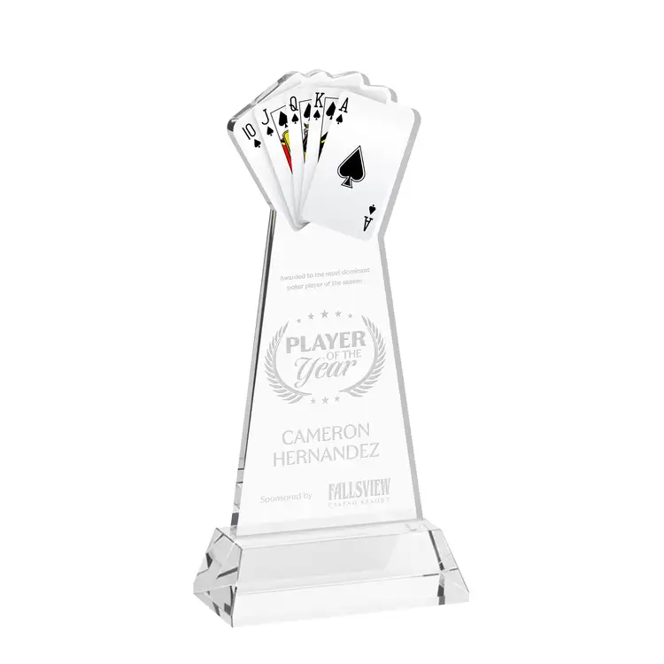 Poker Award on Hartford Base - Deep Etch #12