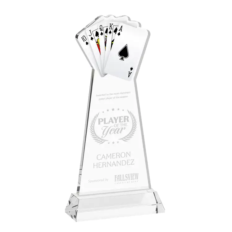 Poker Award on Hartford Base - Deep Etch #14