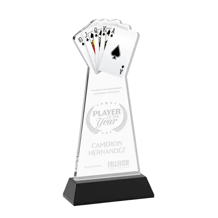 Poker Award on Hartford Base - Deep Etch #16