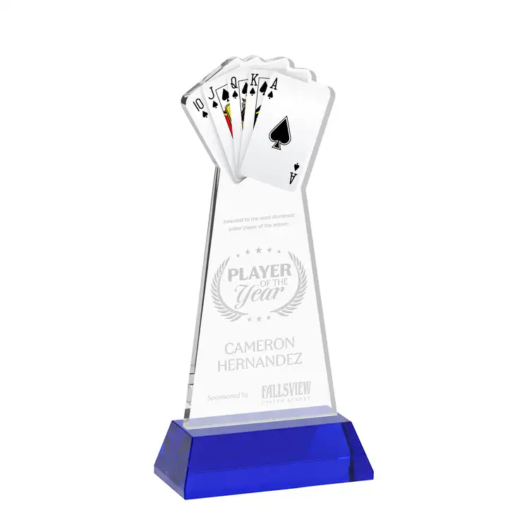 Poker Award on Hartford Base - Deep Etch #18
