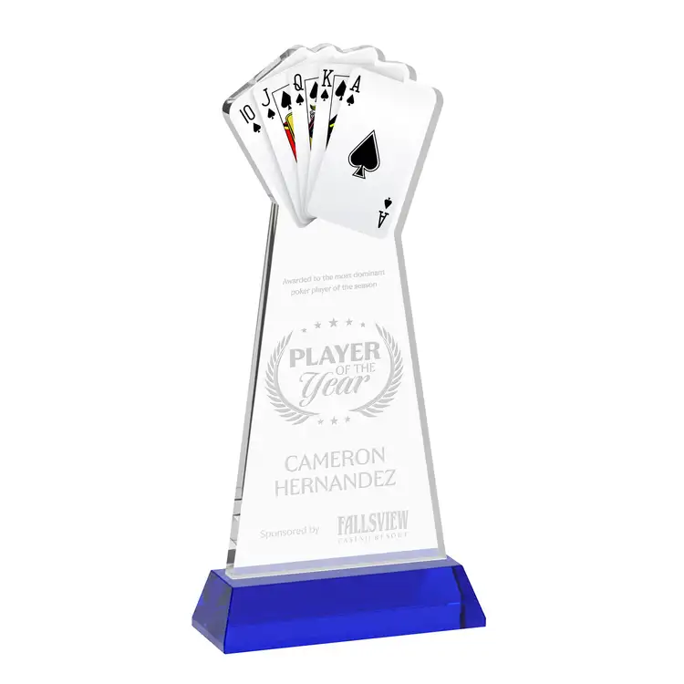 Poker Award on Hartford Base - Deep Etch #20