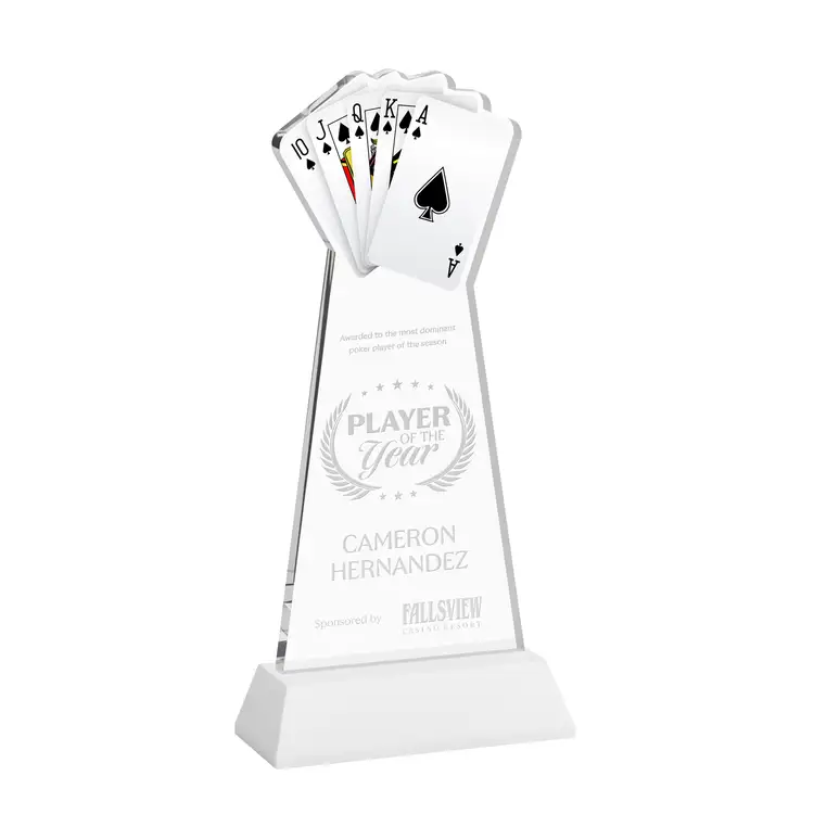 Poker Award on Hartford Base - Deep Etch #28