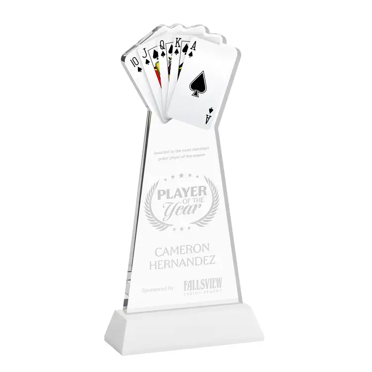 Poker Award on Hartford Base - Deep Etch #29