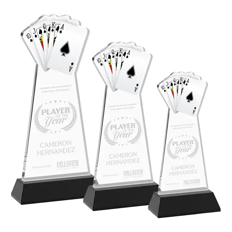 Poker Award on Hartford Base - Deep Etch #3