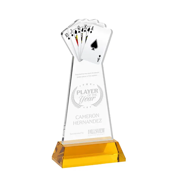 Poker Award on Hartford Base - Deep Etch #30