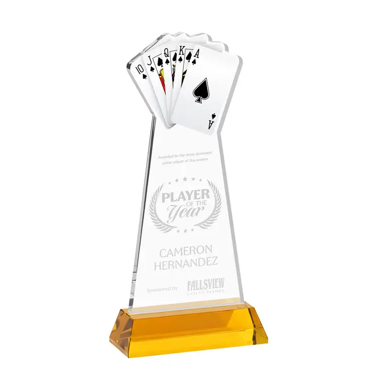 Poker Award on Hartford Base - Deep Etch #31