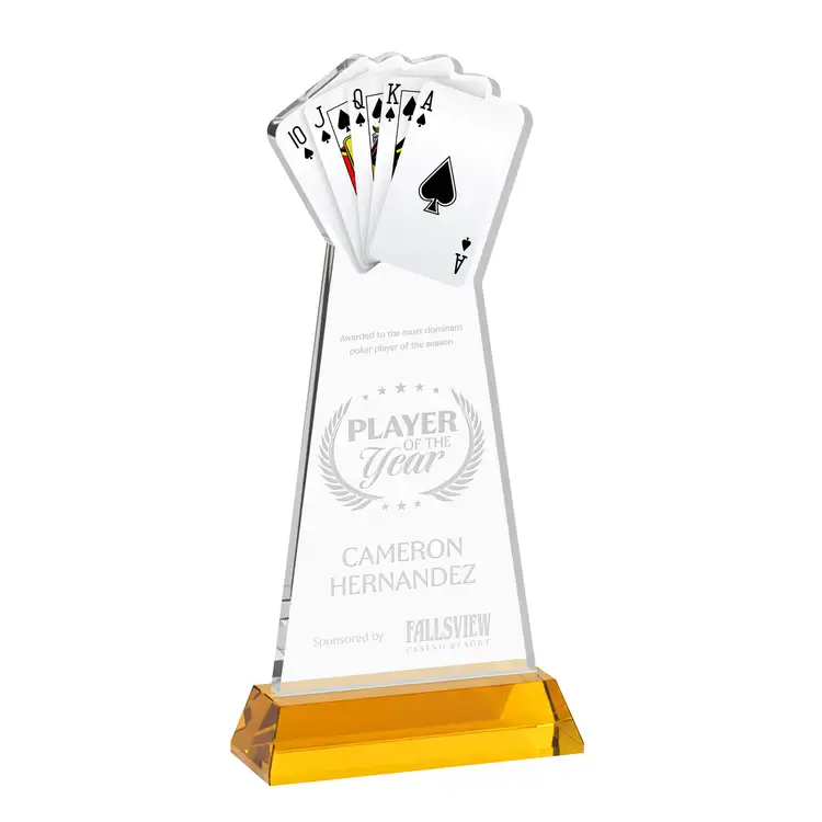 Poker Award on Hartford Base - Deep Etch #32