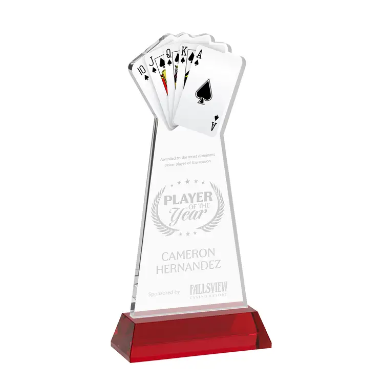 Poker Award on Hartford Base - Deep Etch #34