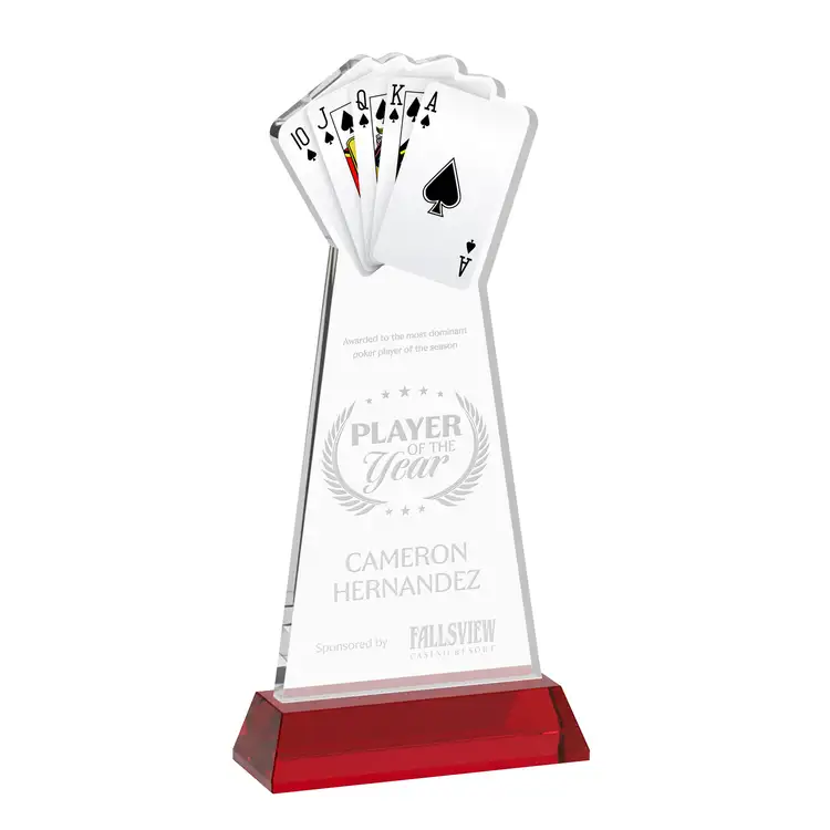 Poker Award on Hartford Base - Deep Etch #35