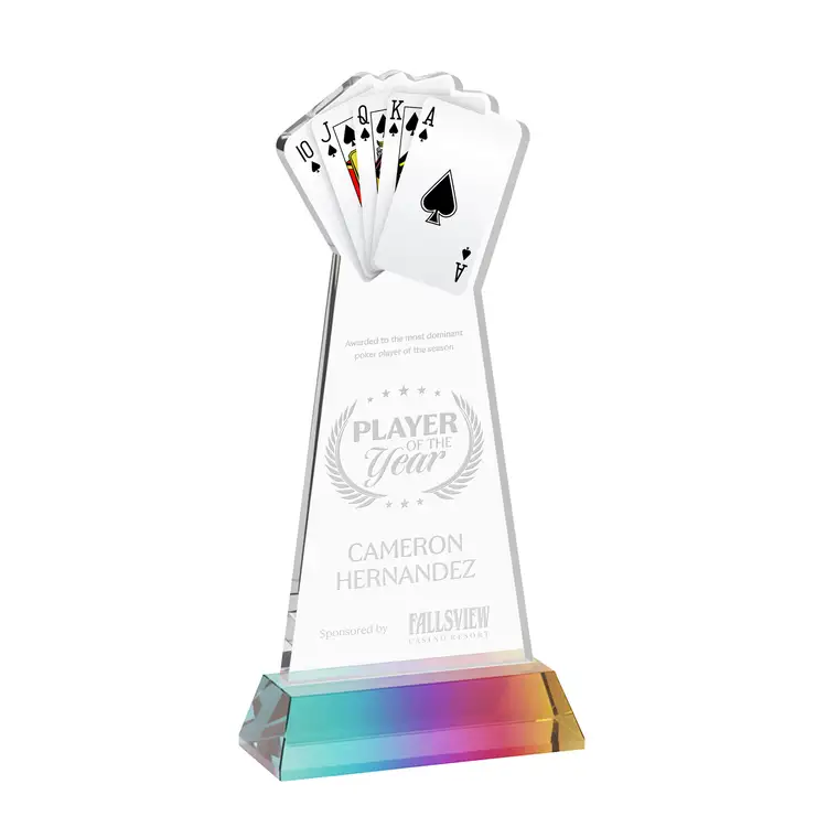 Poker Award on Hartford Base - Deep Etch #37