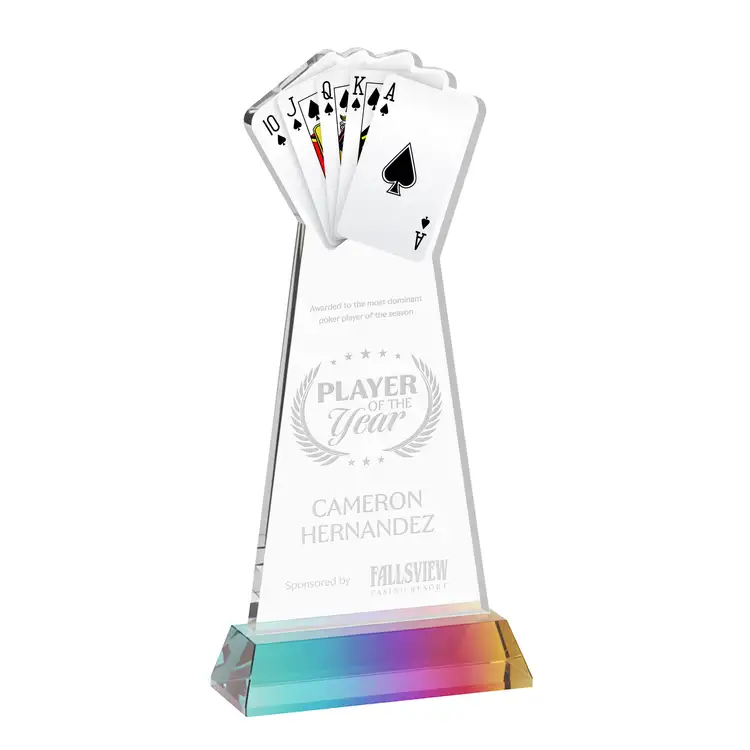Poker Award on Hartford Base - Deep Etch #38