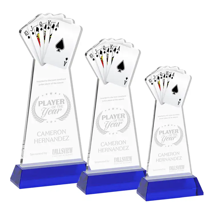 Poker Award on Hartford Base - Deep Etch #4