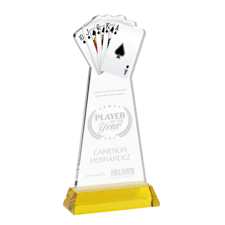 Poker Award on Hartford Base - Deep Etch #41