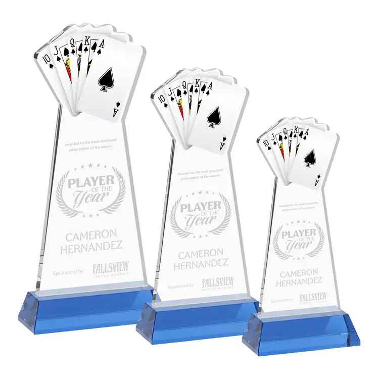 Poker Award on Hartford Base - Deep Etch #6