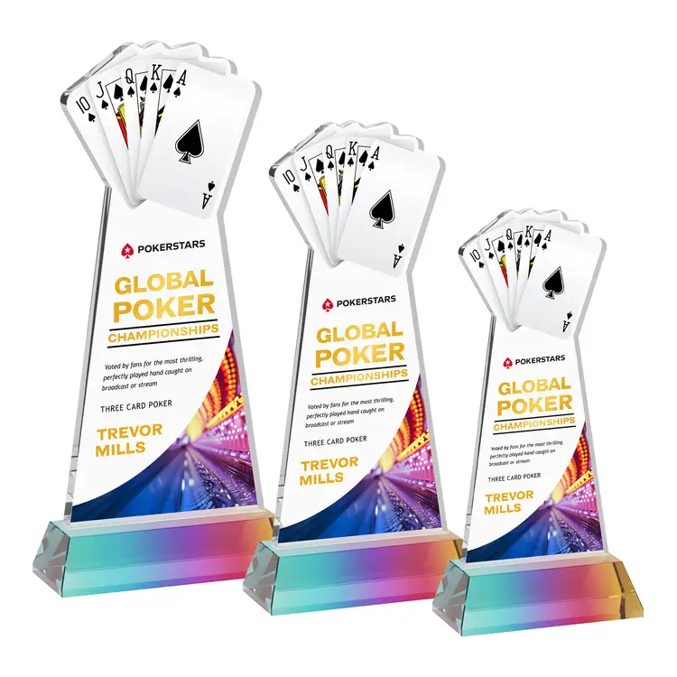 Poker Award on Hartford Base - Multicolor #10