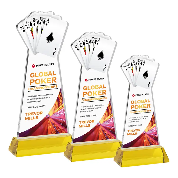 Poker Award on Hartford Base - Multicolor #11