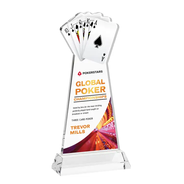 Poker Award on Hartford Base - Multicolor #14