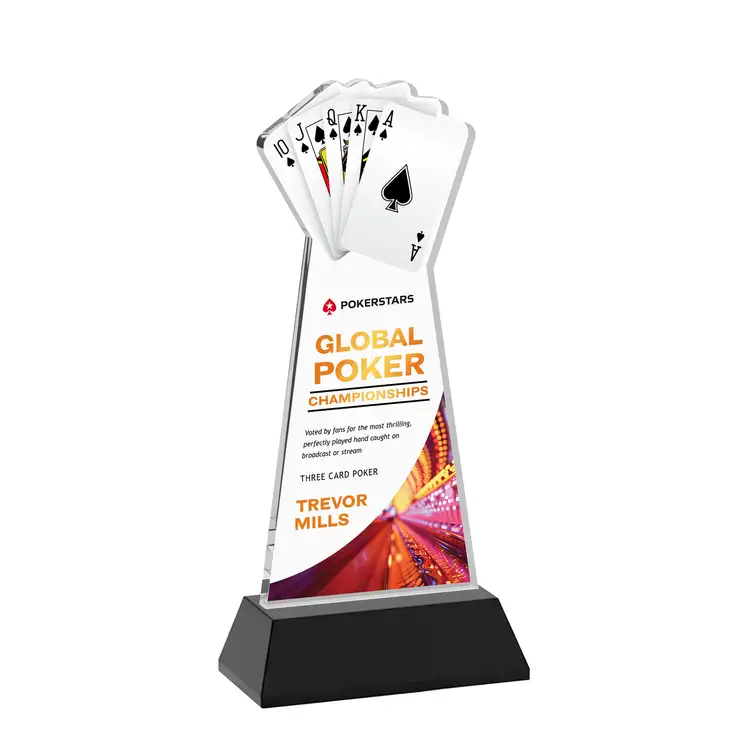 Poker Award on Hartford Base - Multicolor #15