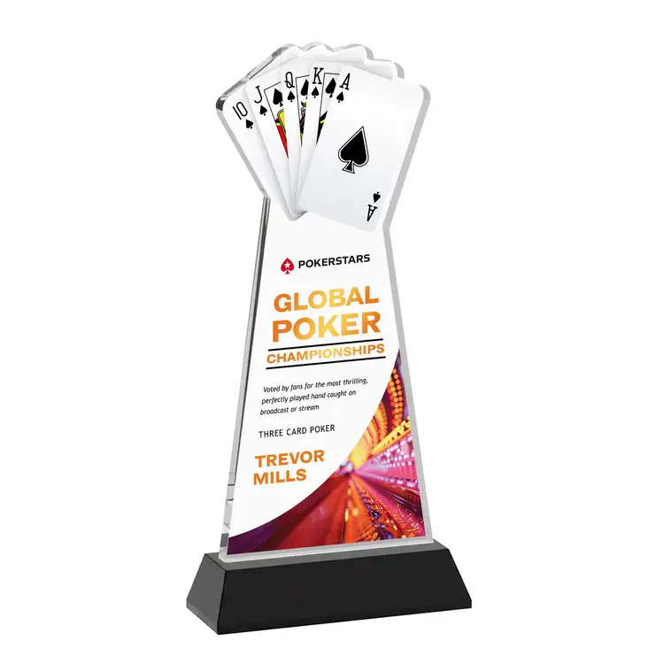 Poker Award on Hartford Base - Multicolor #17