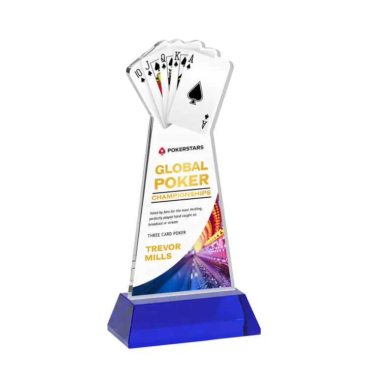 Poker Award on Hartford Base - Multicolor #18