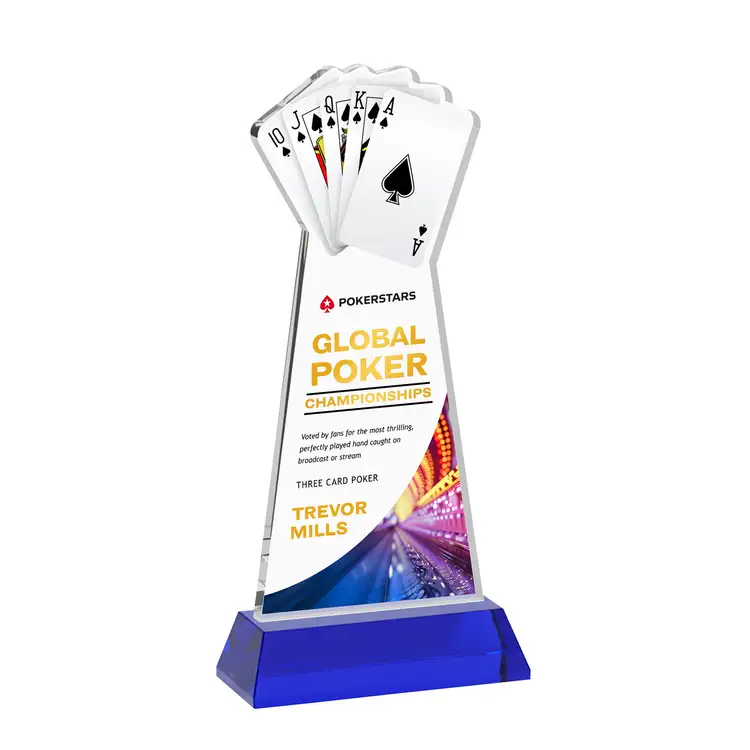 Poker Award on Hartford Base - Multicolor #19